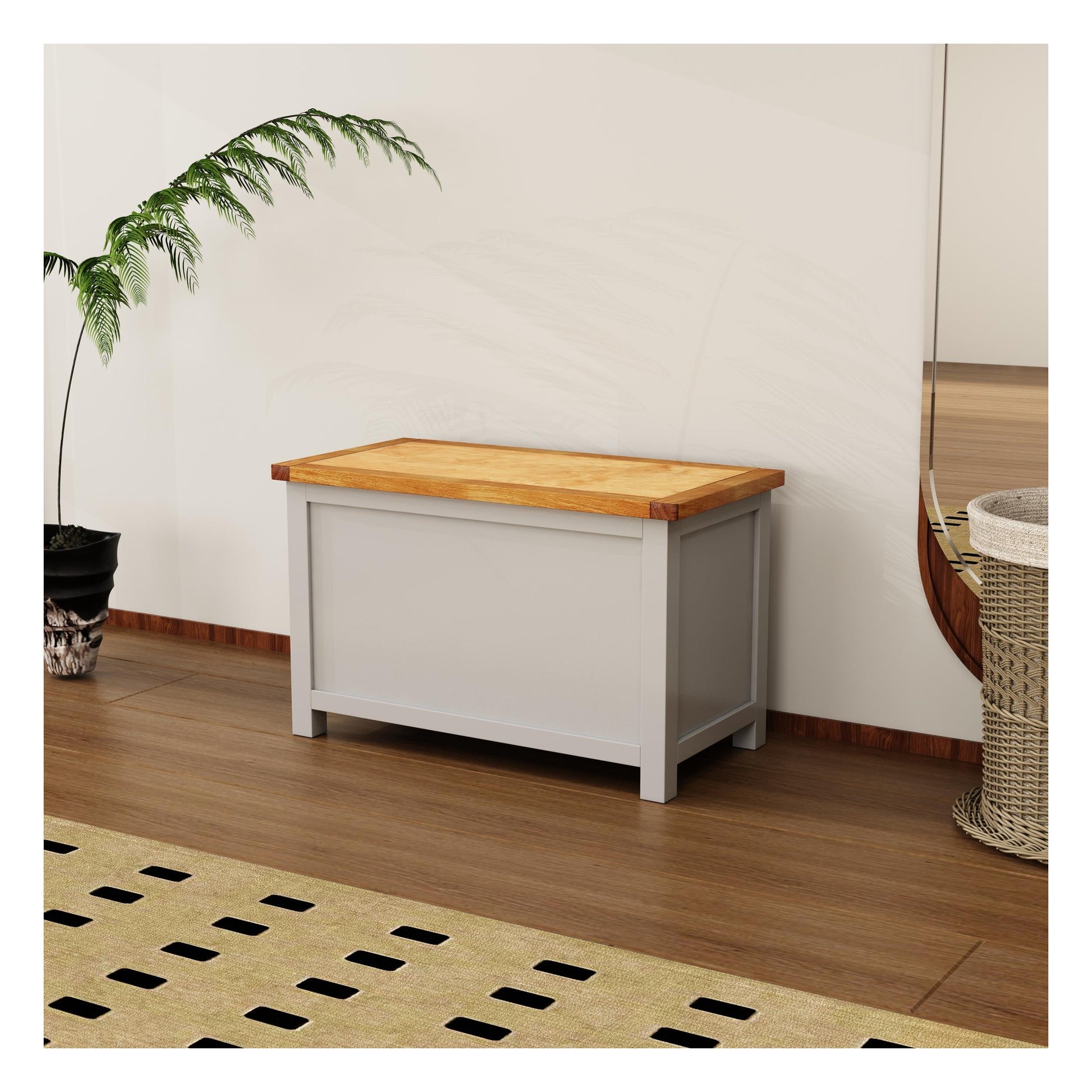 Ready-to-assemble storage bench
