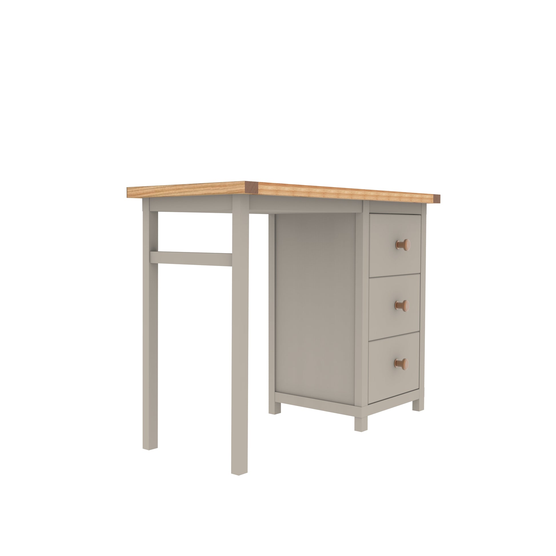Ready-to-assemble solid wood desk