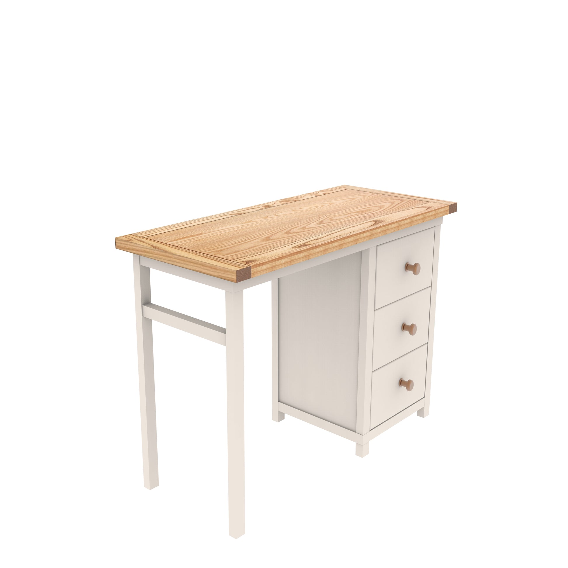 Ready-to-assemble solid wood desk