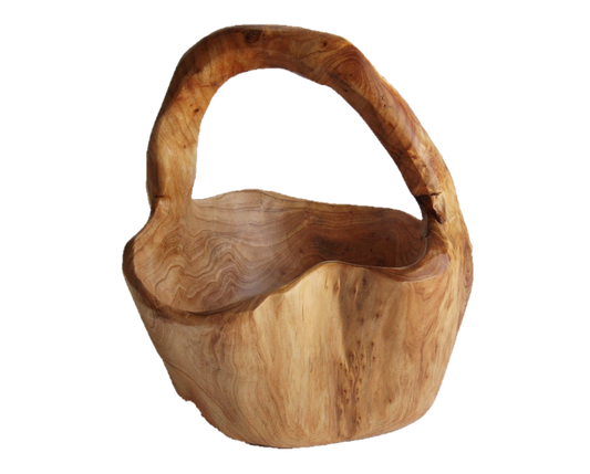 FUNCTIONAL ART is the best way to describe Greener Valley's stunning collection of stumps and roots that have been handcrafted into beautiful wine holders, cheese boards, platters, bowls and stools. Handcrafted from the roots and stumps of the Asian Cypress known as Shan Mu. These beautiful stools function equally well as a stool, end table or plant stand. Each piece is absolutely unique. This stool measures 24" high.