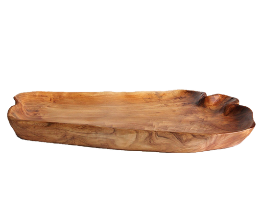 FUNCTIONAL ART is the best way to describe Greener Valley's stunning collection of stumps and roots that have been handcrafted into beautiful wine holders, cheese boards, platters, bowls and stools. Handcrafted from the roots and stumps of the Asian Cypress known as Shan Mu. These beautiful stools function equally well as a stool, end table or plant stand. Each piece is absolutely unique. This stool measures 24" high.