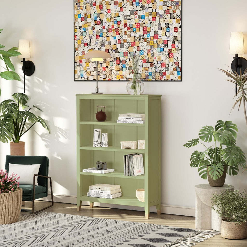 Greener Valley Bookcase with 4 Shelves - Wide - B309