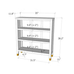 Greener Valley Bookcase with 3 Shelves - Short - B301