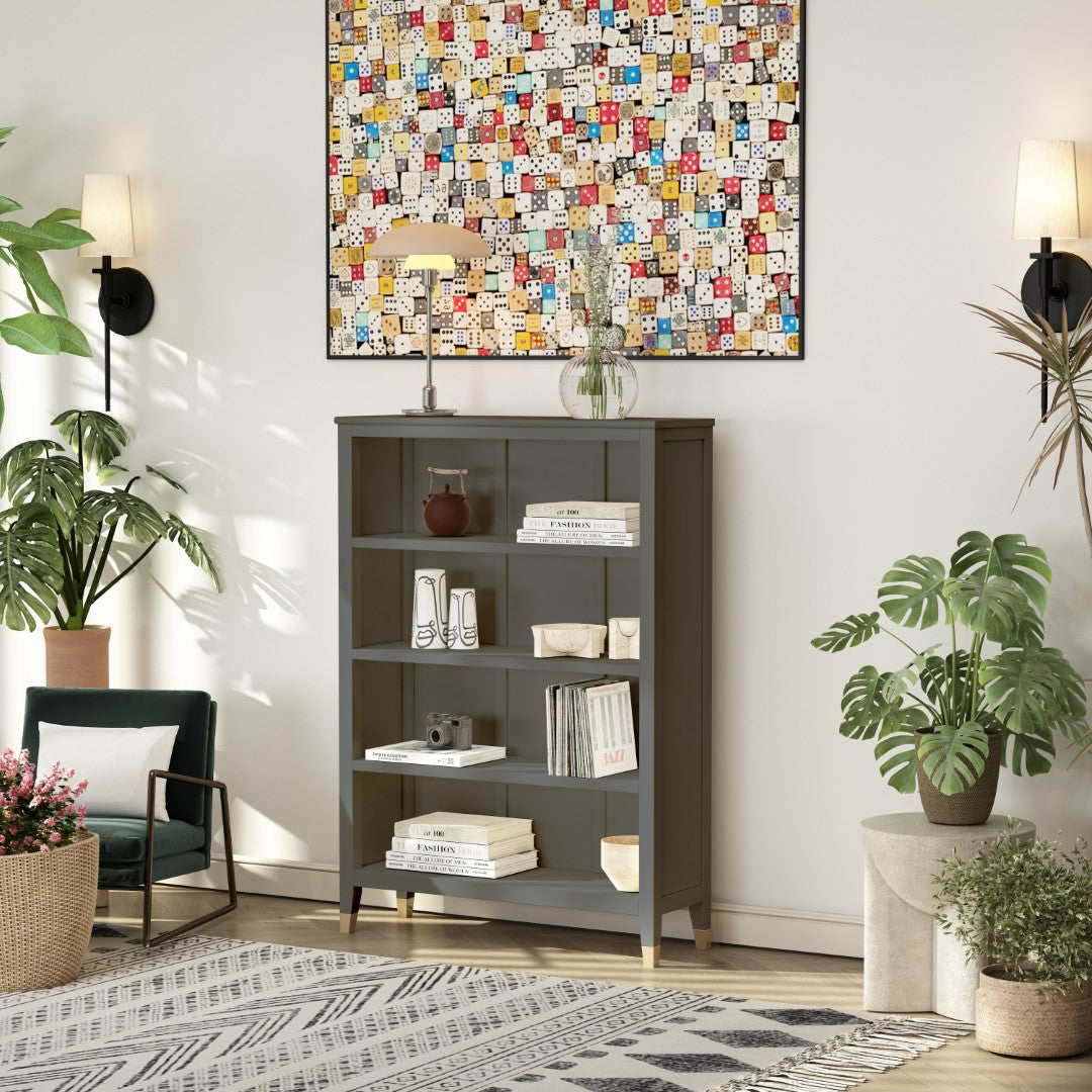 Greener Valley Bookcase with 4 Shelves - Wide - B309