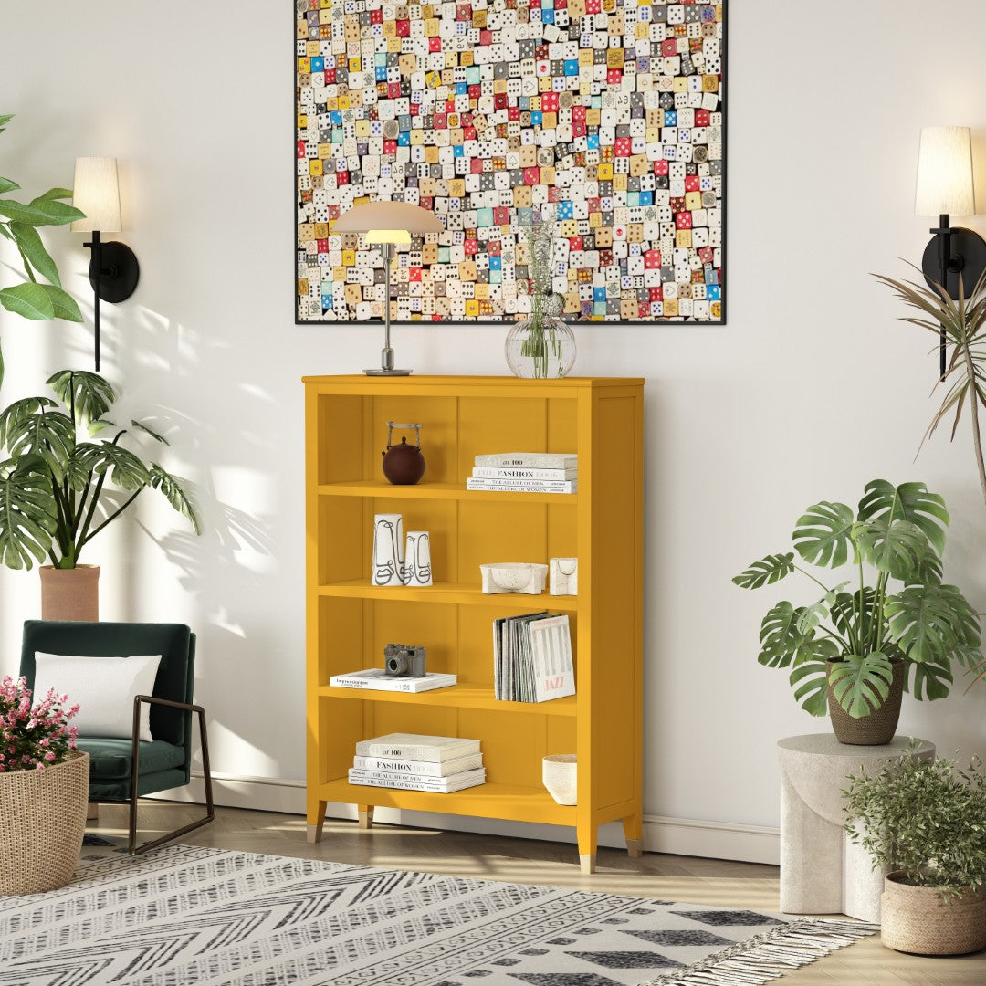 Greener Valley Bookcase with 4 Shelves - Wide - B309