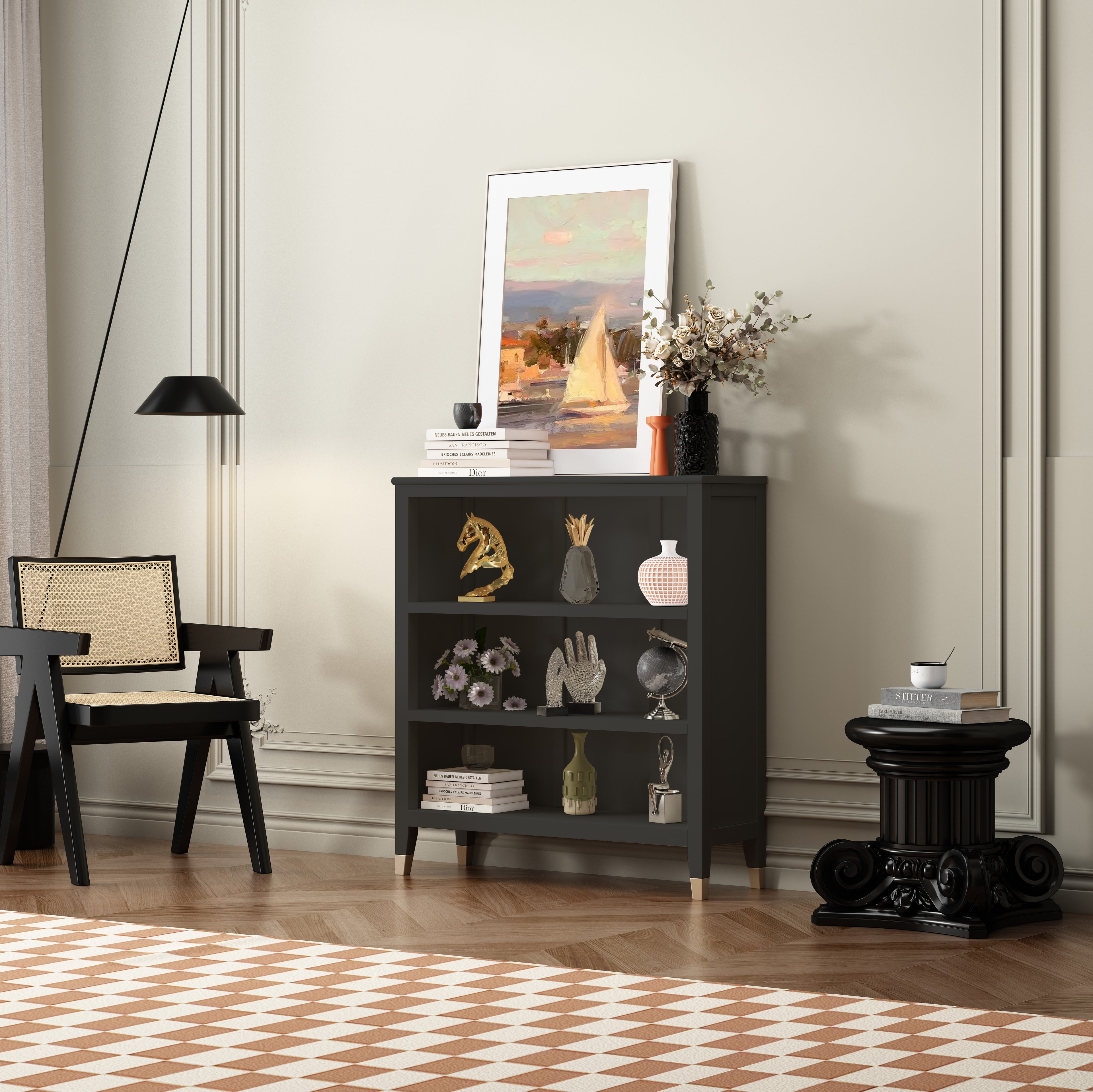 Greener Valley Bookcase with 3 Shelves - Short - B301