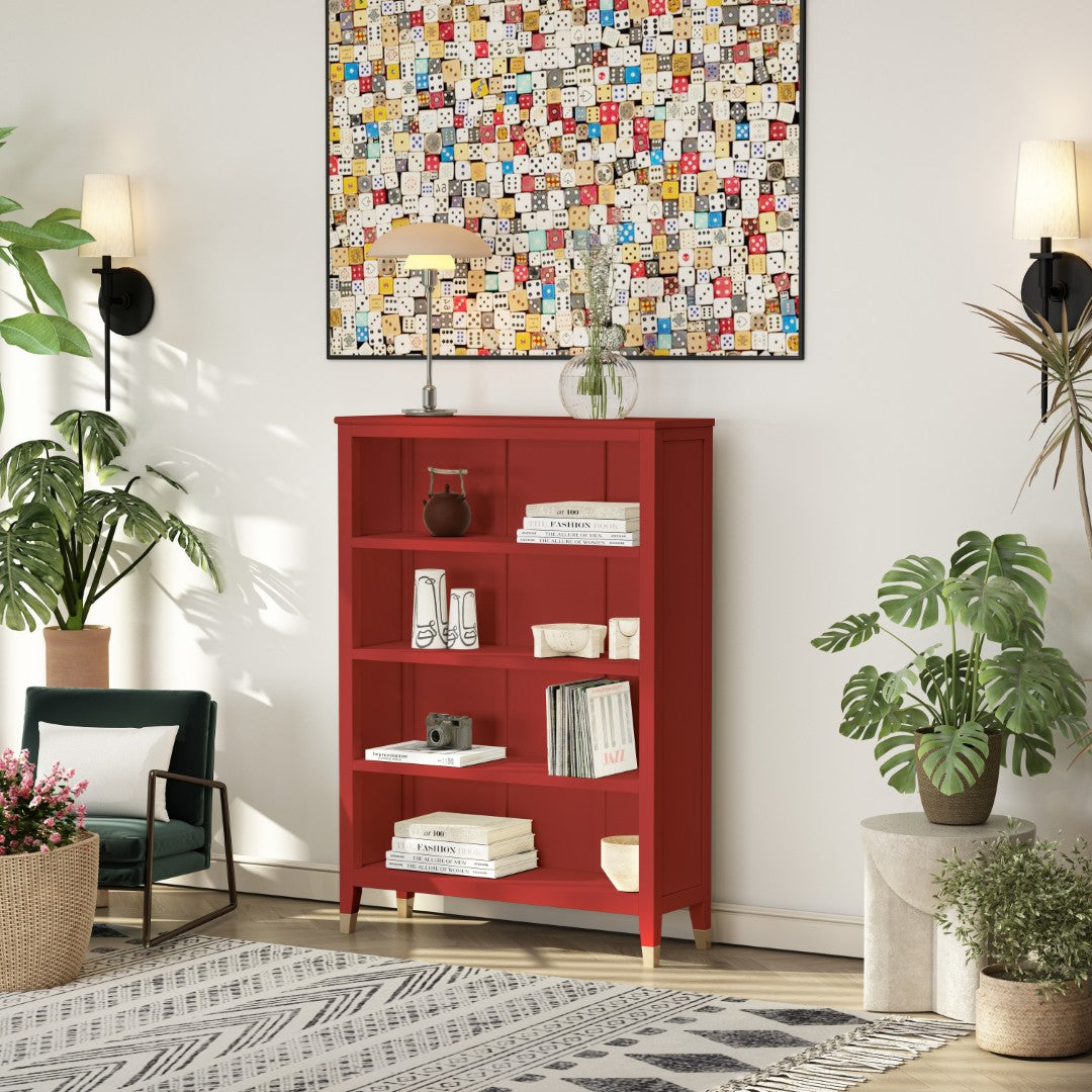 Greener Valley Bookcase with 4 Shelves - Wide - B309