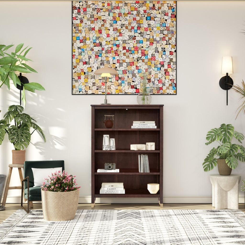 Greener Valley Bookcase with 4 Shelves - Wide - B309