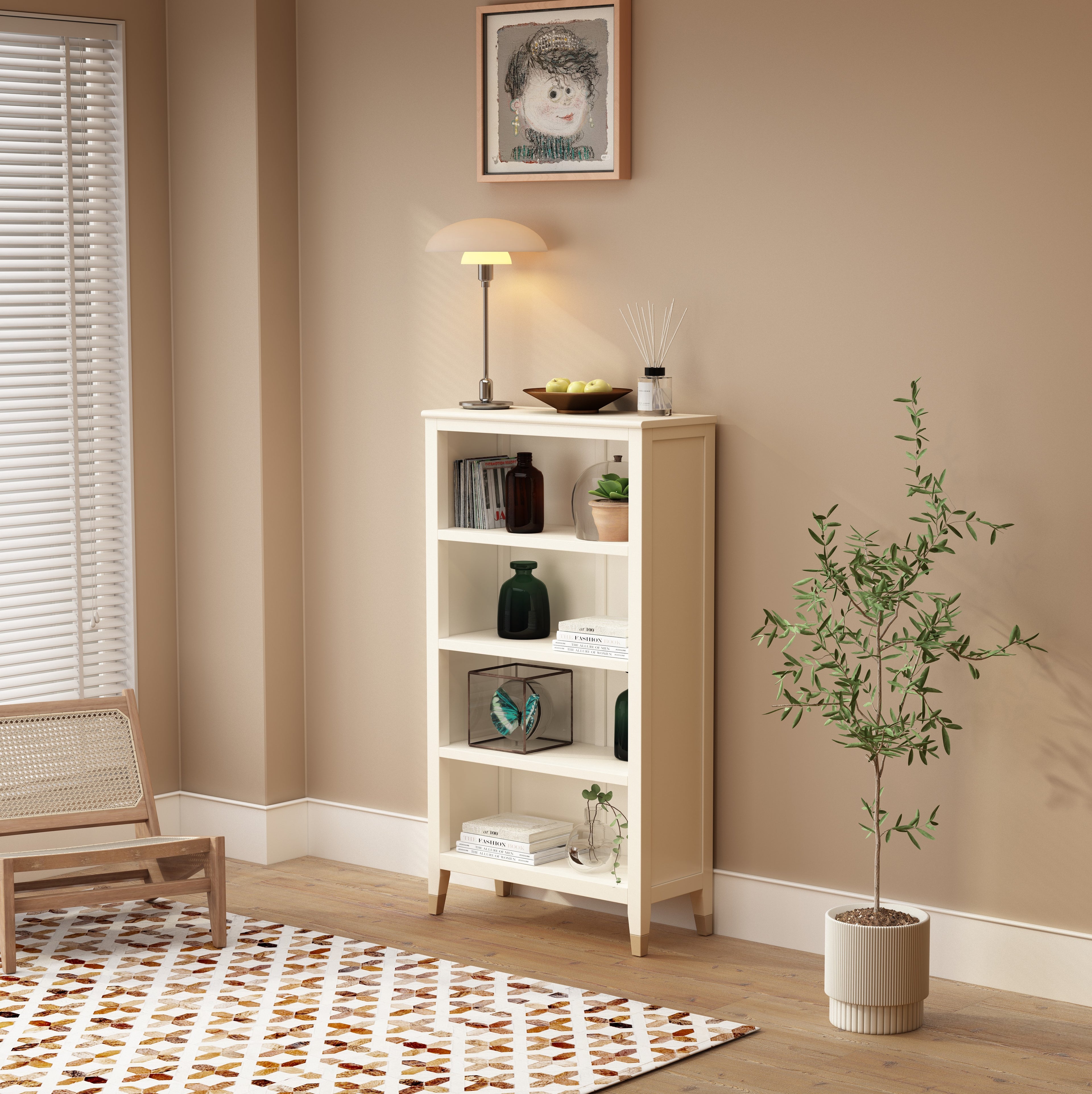 Greener Valley Bookcase with 4 Shelves - Medium - B308