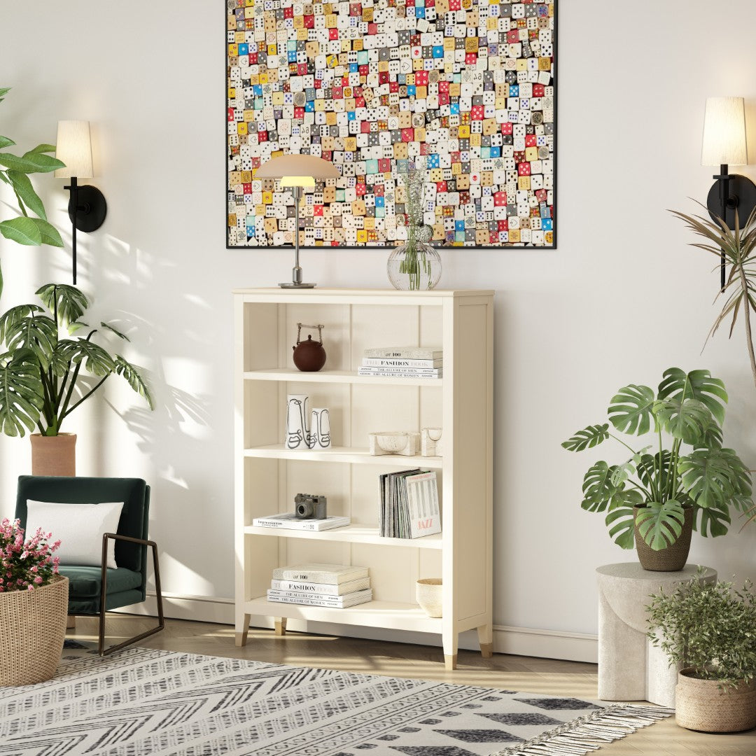 Greener Valley Bookcase with 4 Shelves - Wide - B309
