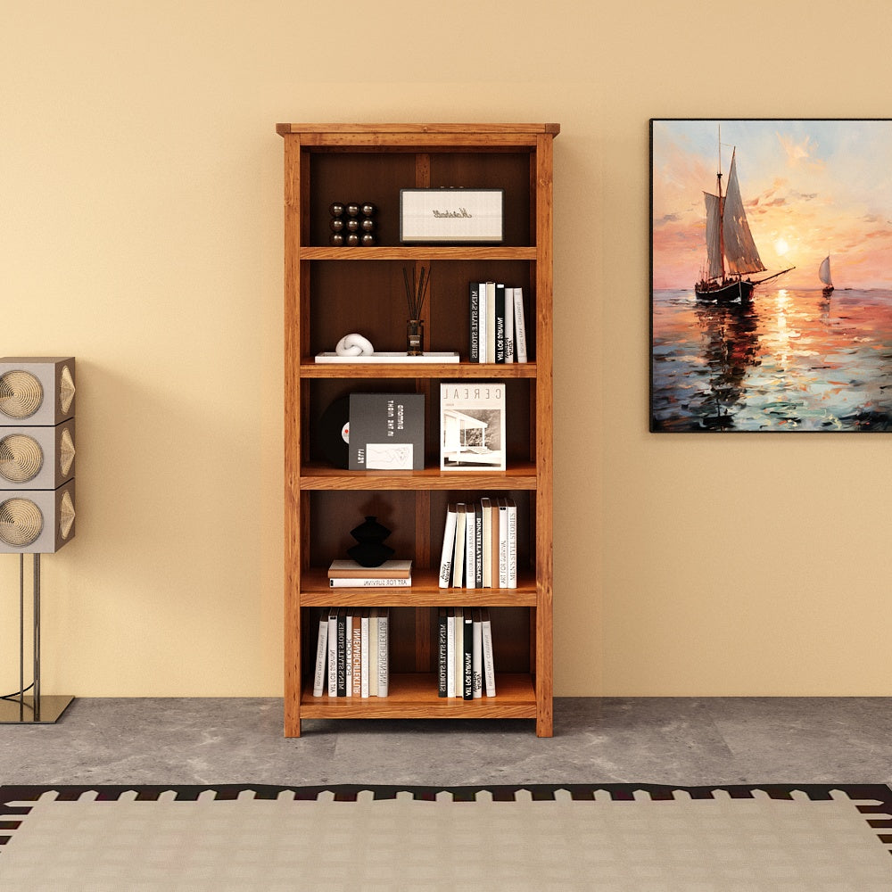 Greener Valley Solid Wood Denver Bookshelf with 5 Shelves - Tall - DN302