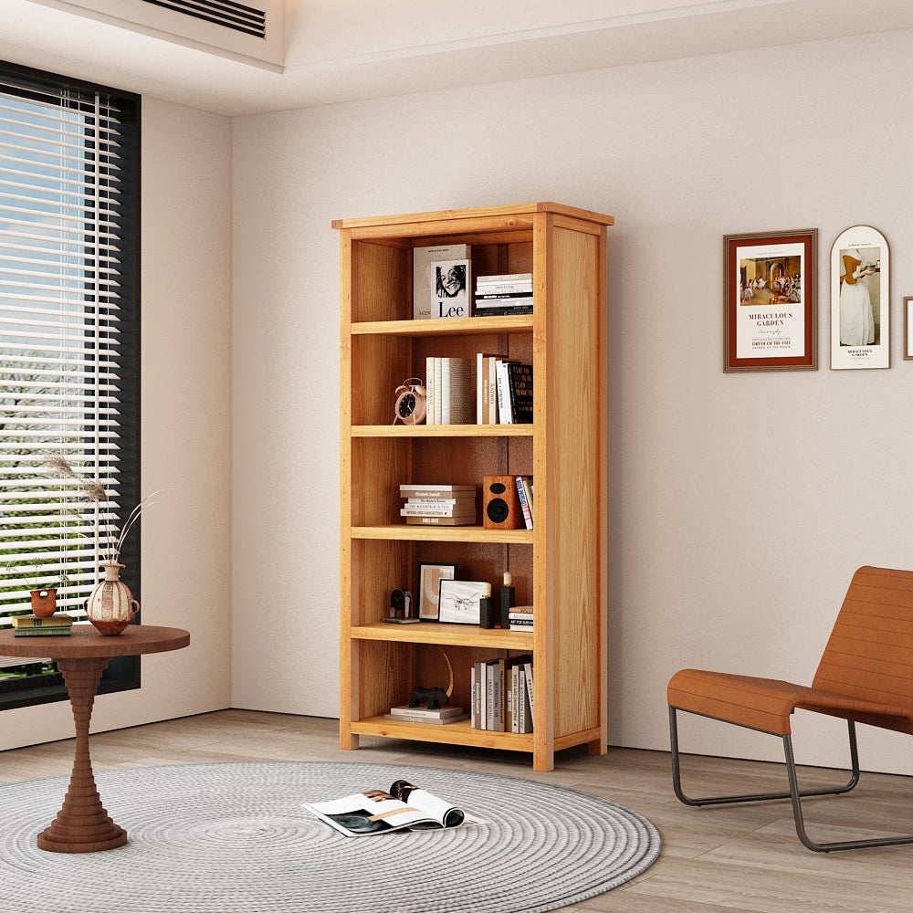 Greener Valley Solid Wood Denver Bookshelf with 5 Shelves - Tall - DN302