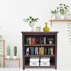 Greener Valley Solid Wood Mountainside Bookshelf with 3 Shelves - Short - MS301
