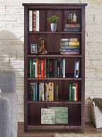 Greener Valley Solid Wood Mountainside Bookshelf with 5 Shelves - Tall - MS302