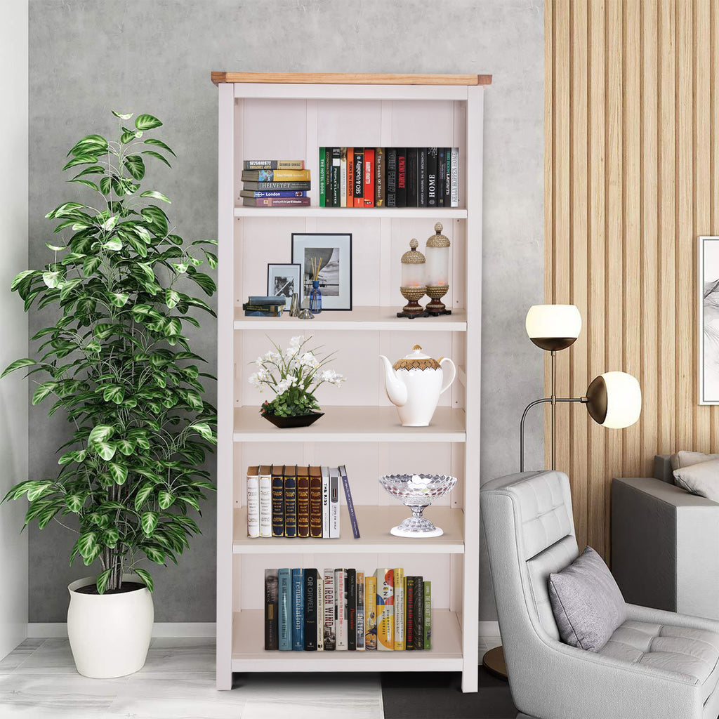 Greener Valley Solid Wood Mountainside Bookshelf with 5 Shelves - Tall - MS302