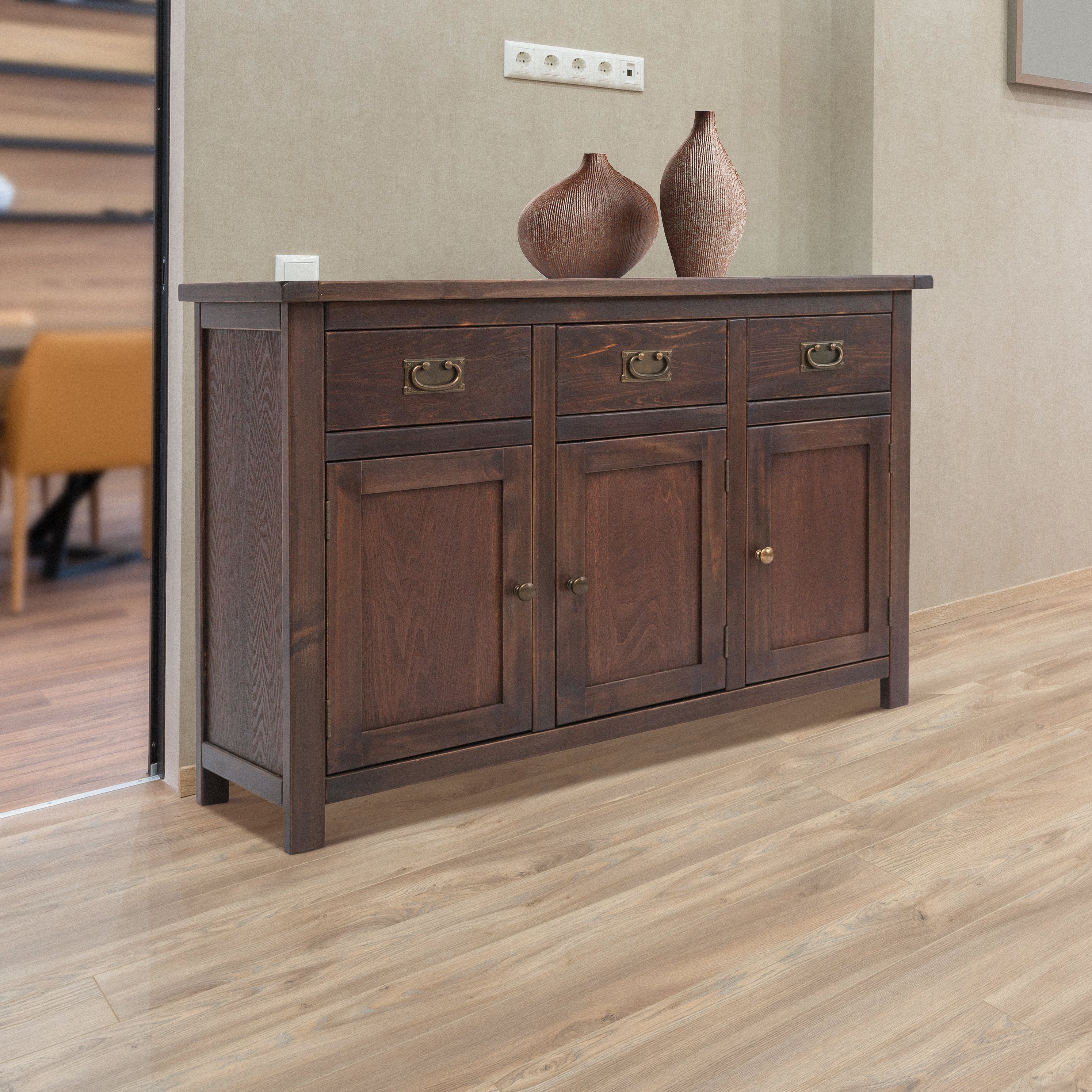 Greener Valley Solid Wood Mountainside Long Sideboard - MS400