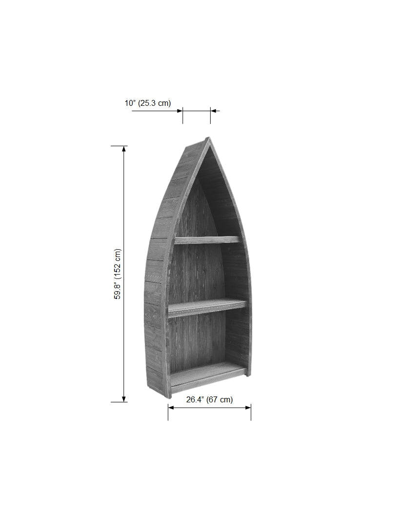 Greener Valley Canoe Shaped Bookcase - M500