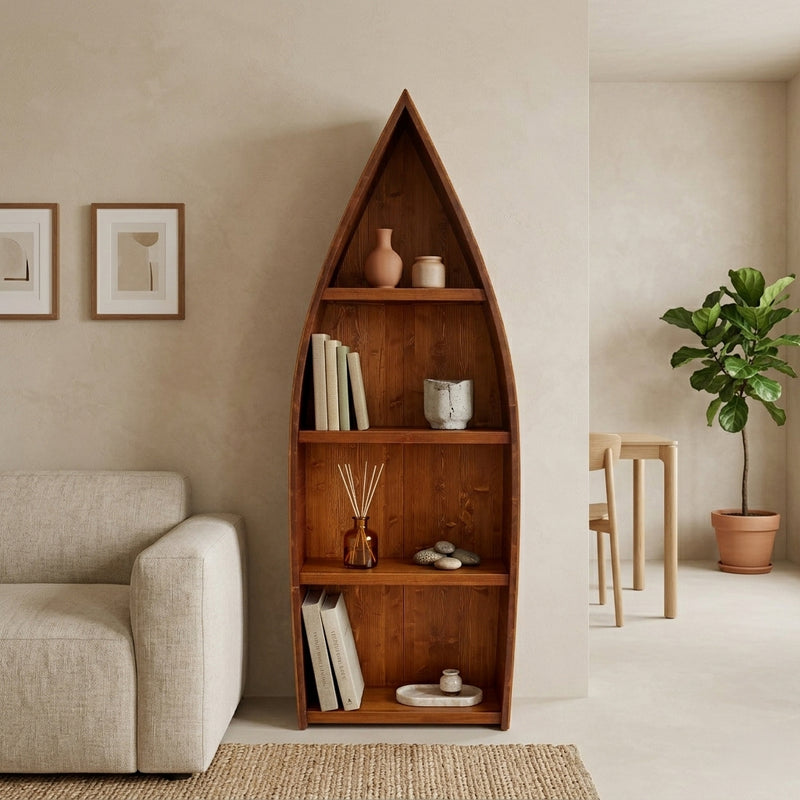 Greener Valley Canoe Shaped Bookcase - M500