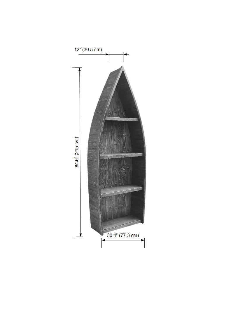 Greener Valley Canoe Shaped Bookcase - M500