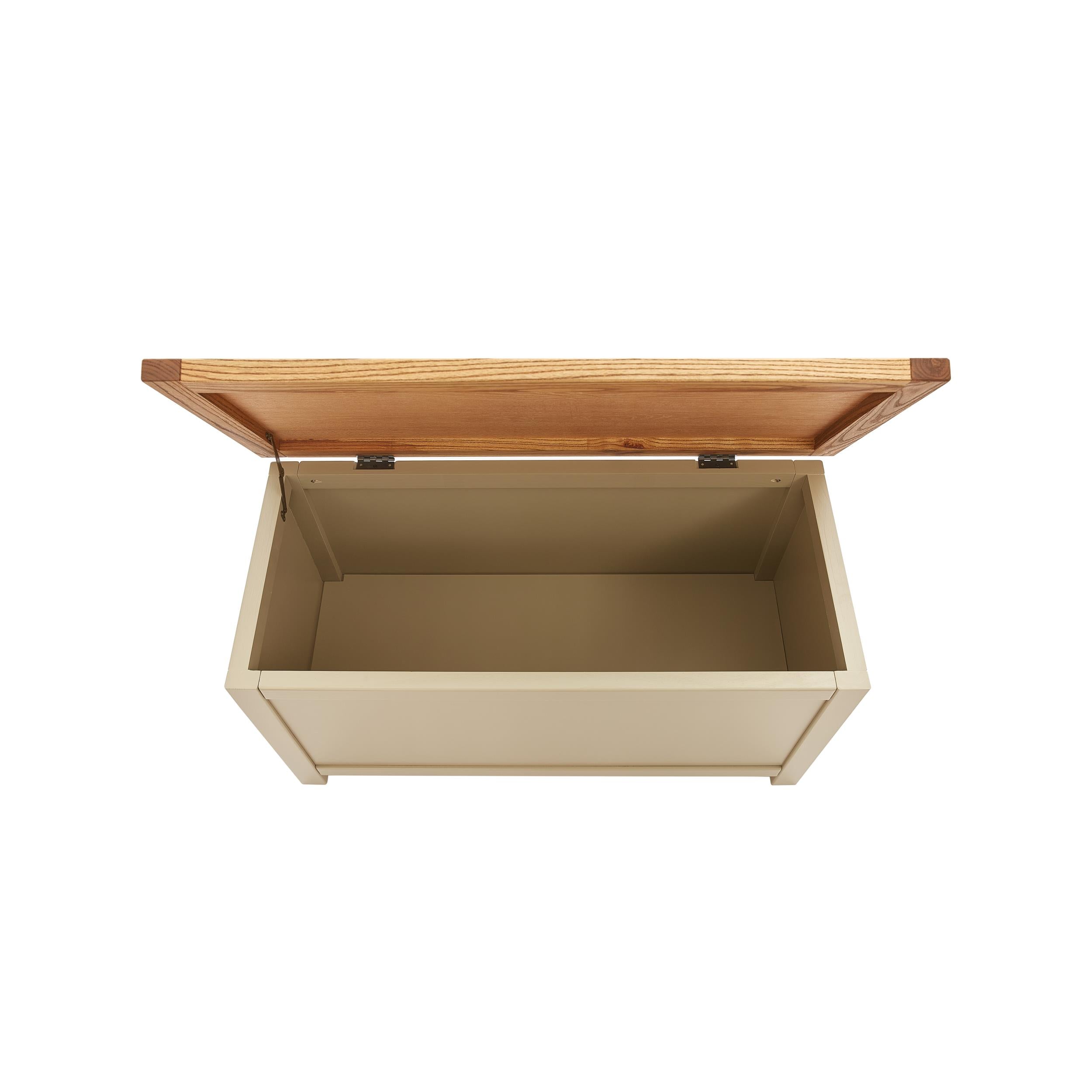 Greener Valley Solid Wood Waxed Flip Top Storage Bench - WA108
