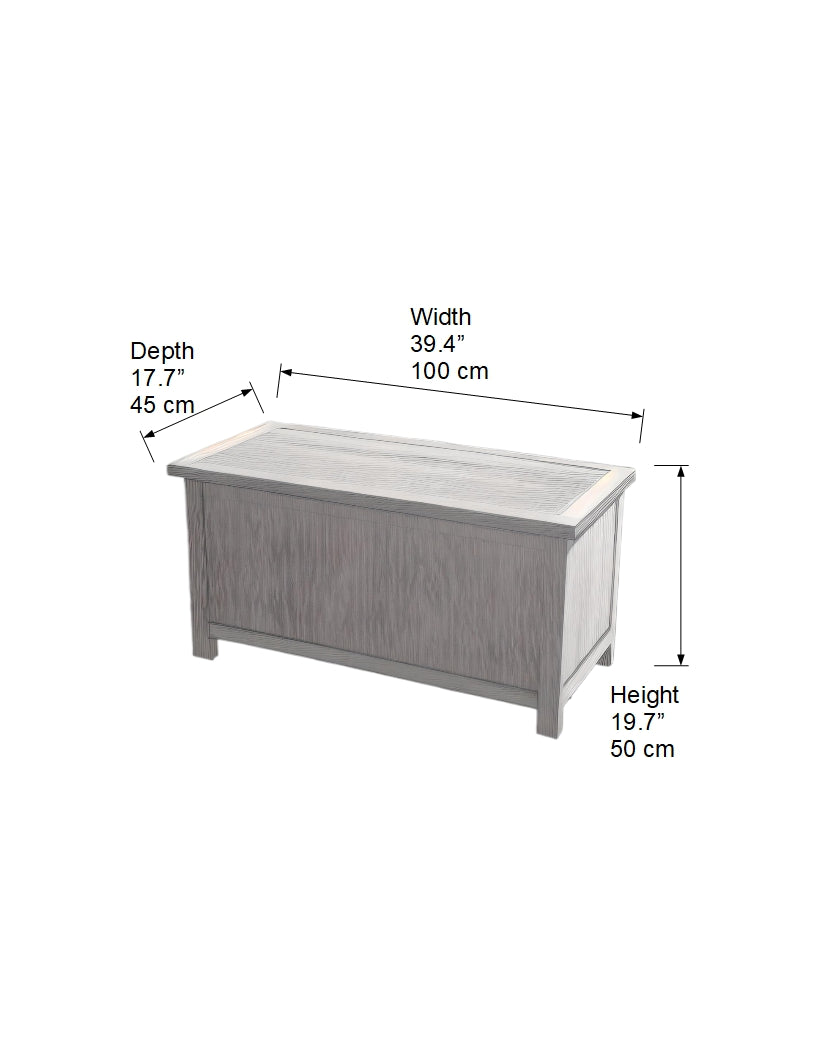 Greener Valley Solid Wood Waxed Flip Top Storage Bench - WA108
