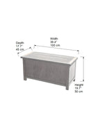 Greener Valley Solid Wood Waxed Flip Top Storage Bench - WA108
