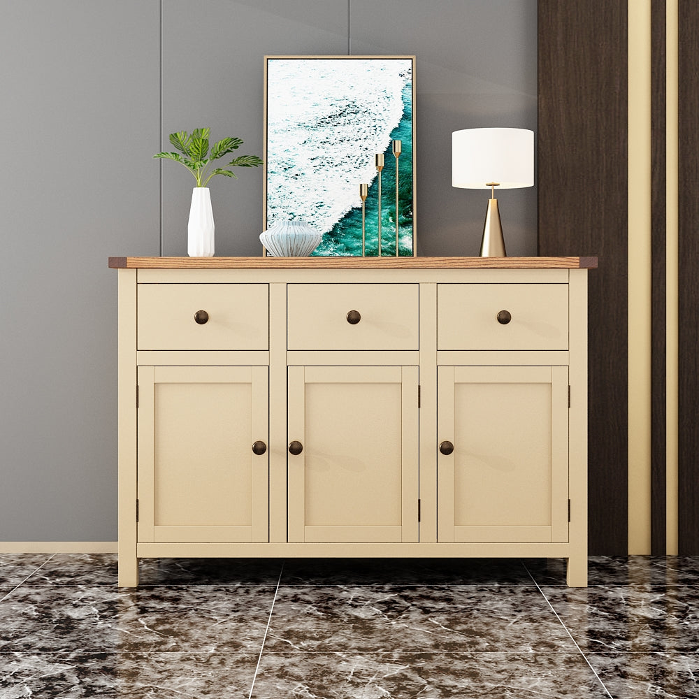 Greener Valley Solid Wood Waxed Long Sideboard - WA400