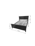 Greener Valley Solid Wood Bed Frame - Queen - M601
