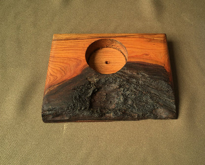 Beautiful wood candle holder