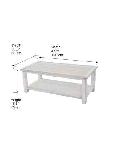 Ready-to-assemble solid wood coffee table