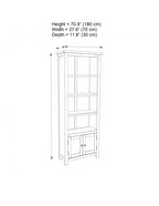 Greener Valley Tall Bookcase with Cabinets - M311