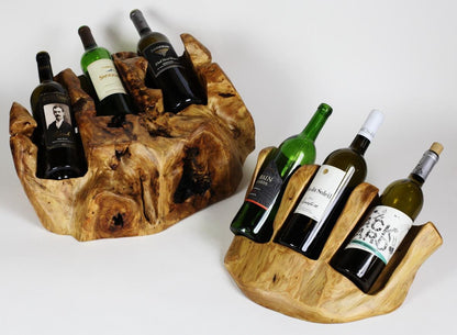 FUNCTIONAL ART is the best way to describe Greener Valley's stunning collection of stumps and roots that have been handcrafted into beautiful wine holders, cheese boards, platters, bowls and stools. Handcrafted from the roots and stumps of the Asian Cypress known as Shan Mu. These beautiful stools function equally well as a stool, end table or plant stand. Each piece is absolutely unique. This stool measures 24" high.
