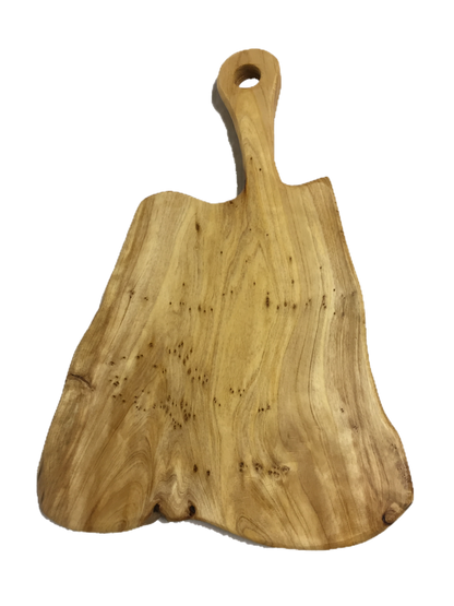 FUNCTIONAL ART is the best way to describe Greener Valley's stunning collection of stumps and roots that have been handcrafted into beautiful wine holders, cheese boards, platters, bowls and stools. Handcrafted from the roots and stumps of the Asian Cypress known as Shan Mu. These beautiful stools function equally well as a stool, end table or plant stand. Each piece is absolutely unique. This stool measures 24" high.