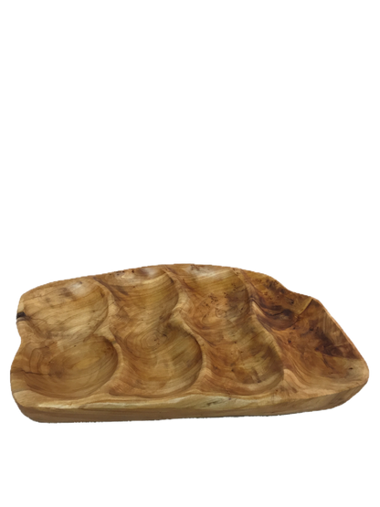 FUNCTIONAL ART is the best way to describe Greener Valley's stunning collection of stumps and roots that have been handcrafted into beautiful wine holders, cheese boards, platters, bowls and stools. Handcrafted from the roots and stumps of the Asian Cypress known as Shan Mu. These beautiful stools function equally well as a stool, end table or plant stand. Each piece is absolutely unique. This stool measures 24" high.
