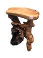 FUNCTIONAL ART is the best way to describe Greener Valley's stunning collection of stumps and roots that have been handcrafted into beautiful wine holders, cheese boards, platters, bowls and stools. Handcrafted from the roots and stumps of the Asian Cypress known as Shan Mu. These beautiful stools function equally well as a stool, end table or plant stand. Each piece is absolutely unique. This stool measures 24" high.